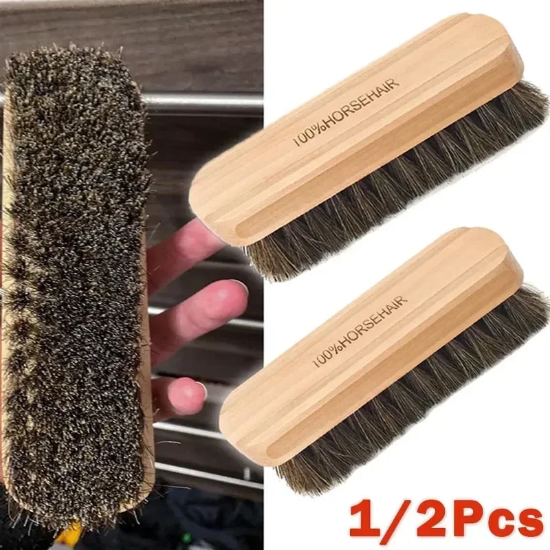 Seat Cleaner Fabric - KKJOY Multifunctionele houten borstel met paardenhaar
